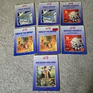 Lot of 7 Vintage Questron Super Q Adventure Educational Books